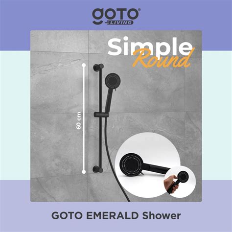 Jual Goto Emerald Rain Shower Tiang 1 Set Sower Kamar Mandi Kotak Bulat