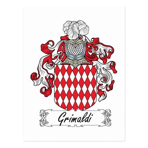 Grimaldi Family Crest Postcard | Zazzle