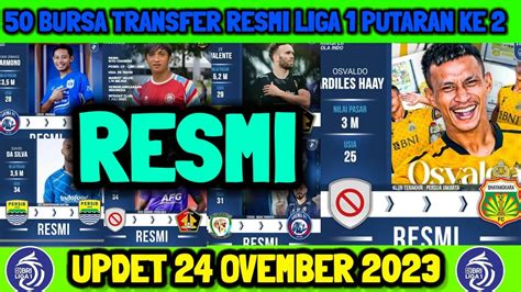 UPDET BERITA TRANSFER RESMI LIGA 1 PUTARAN KE DUA PERSIB PERSIJA