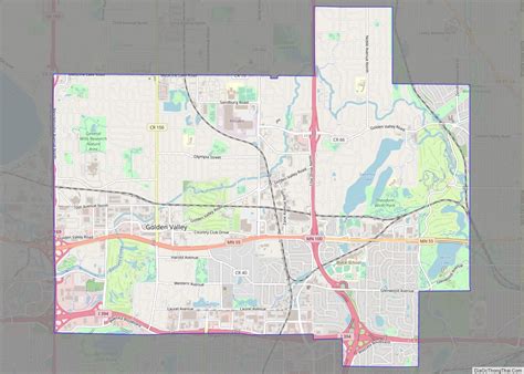 Map of Golden Valley city, Minnesota