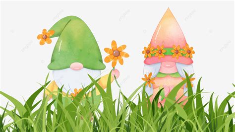 Spring Gnome Meadow Trim Hat Spring Gnome Grass Png Transparent