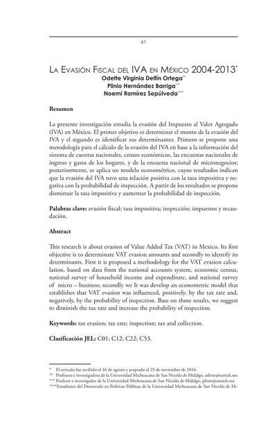 La evasión fiscal del IVA en México Economía mundial uDocz