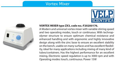 Velp Scientifica Vortex Mixer Type ZX3