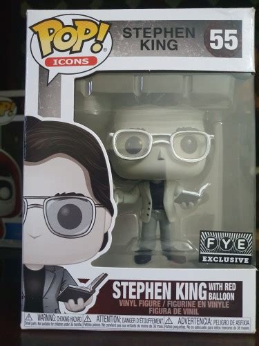 Funko Pop Stephen King With Red Balloon Fye Exclusive Marca Icons Stephen King 55