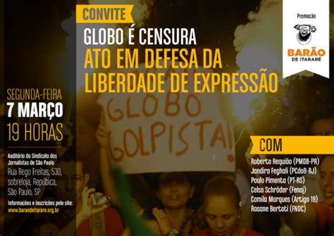 Sp Em Defesa Da Liberdade De Expressão Movimentos Sociais Realizam