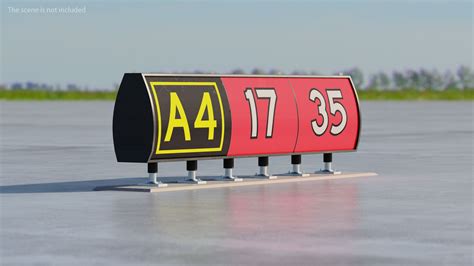 Airfield Runway Guidance Signs Collection 3D Model 29 3ds Fbx Obj