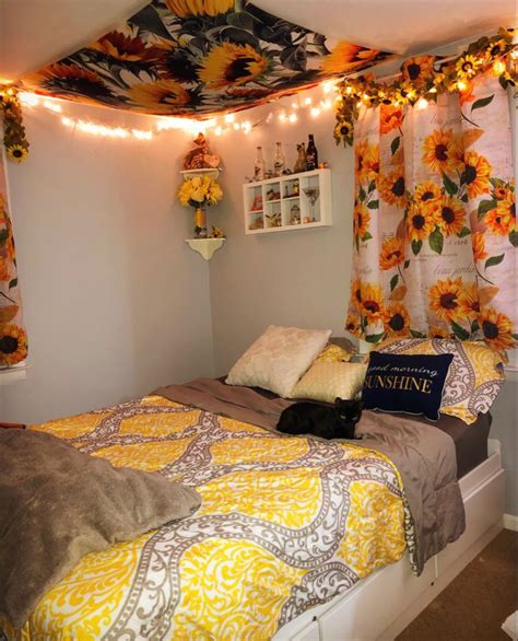 Sunflower Bedroom Ideas Girasole Girasol Hoja Fisuras Nahtloses Musters