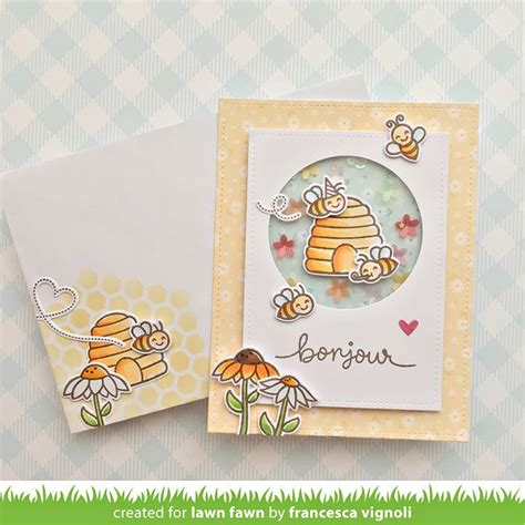 Franci S Fantastic Hive Five Card And Matching Envelope Lawn Fawn