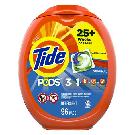 Tide Pods Liquid Laundry Detergent Pacs, Original, 96 at Lowes.com