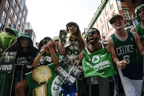 Boston Celtics Fans React To The Duck Boat Parade On