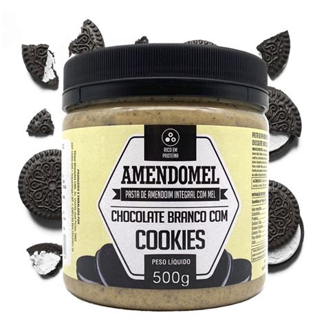 Pasta Amendomel G Chocolate Branco Cookies Thiani Shopee