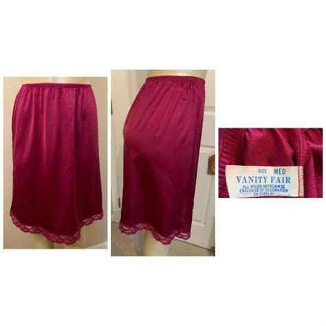 Vtg S Vanity Fair Half Slip Dark Rose Pink Antron Iii Nylon M