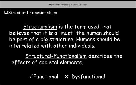 Diss Approaches Structural Functionalism Ppt