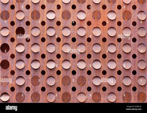 Perforated Corten Steel Texture