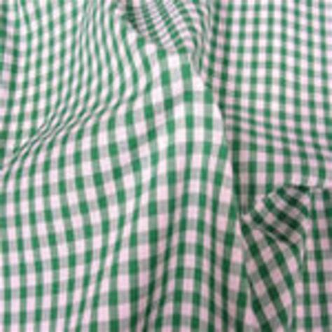 Polycotton Gingham Green Fabric