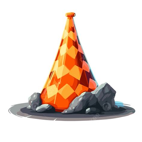 Cone De Tr Fego Vetor Png Adesivo Clipart Cone Laranja Pedras No