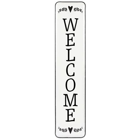 Buy Large Vertical Metal Welcome Sign For Front Door Waterproof