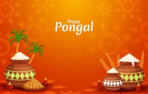 Happy Pongal Background 4567756 Vector Art At Vecteezy