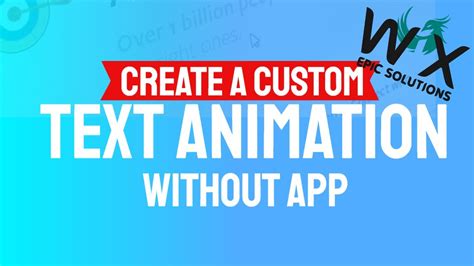 Create A Custom Text Animation In Wix Without An App Youtube