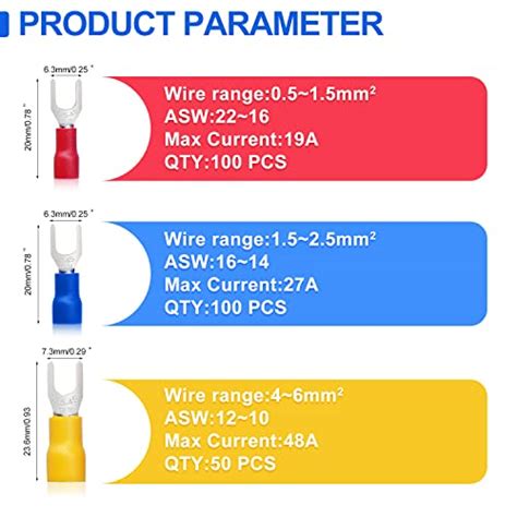 Snapklik Pcs Insulated Fork Spade Wire Connector