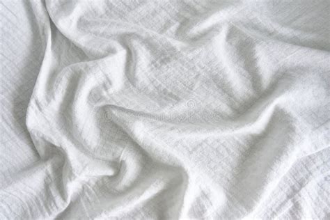 The Texture Of The Wrinkled White Fabric Stock Image Image Of Crumple