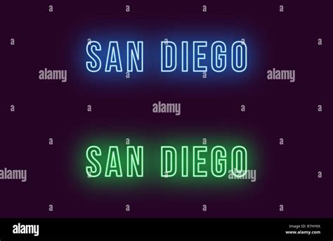 Neon Sign San Diego Imágenes Vectoriales De Stock Alamy