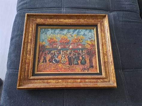 Ancien Tableau Peinture Huile Sur Toile Sign Henry D Anty Paris