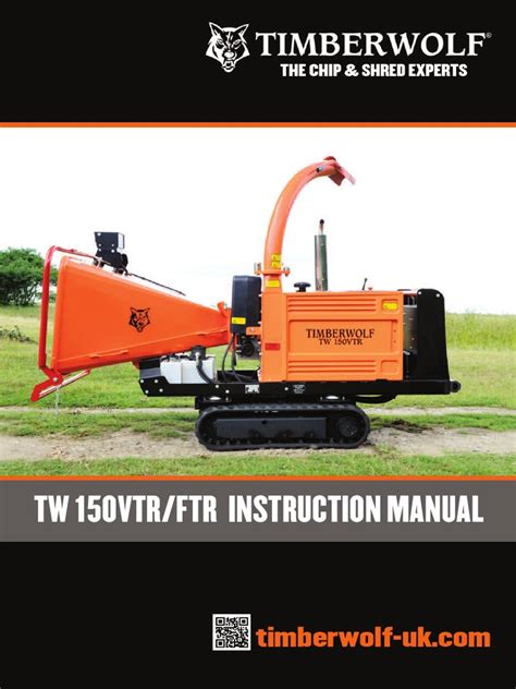 Timberwolf TW 150VTR Wood Chipper Instruction Manual | PDF | Bearing ...