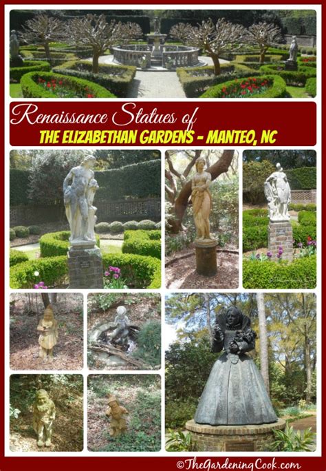 Elizabethan Garden Statues - Manteo - Roanoke Island