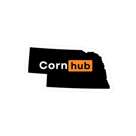 Corn Hub Kiss-cut Vinyl Decal Sticker Funny Nebraska Midwest Corn Huskers Cornhuskers UNL - Etsy