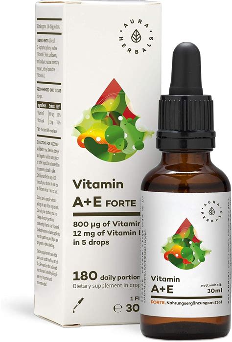 AURA HERBALS Vitamin A E Forte 900 Tropfen Flüssig 30ml