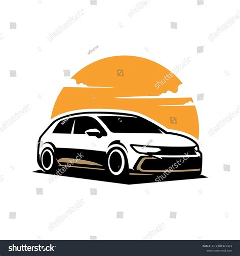 Silhouette Race Car Illustration Logo Vector Stock Vector (Royalty Free ...