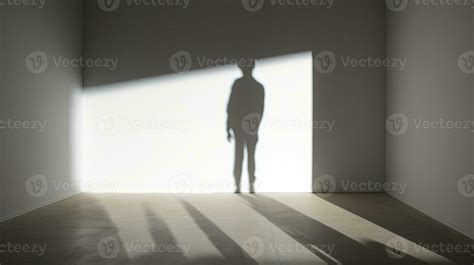 man s shadow on wall. silhouette concept 27446806 Stock Photo at Vecteezy