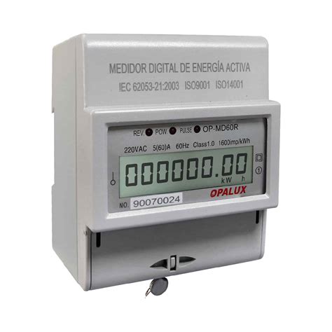 Medidor de Energía Monofásico Digital 220V OP MD60R OPALUX Opalux