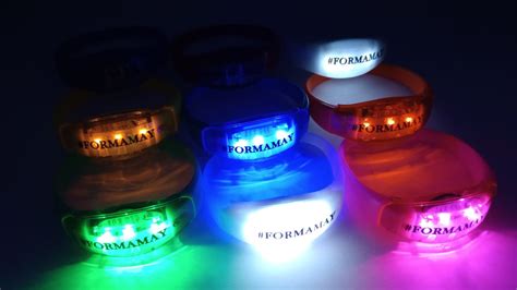 Kit Pulseiras De Led Personalizada Ativada Por Som Elo