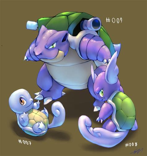 Squirtle Blastoise And Wartortle Pokemon Drawn By Likey Danbooru