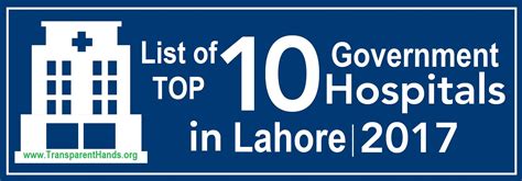 Top 10 Government Hospitals In Lahore Transparent Hands