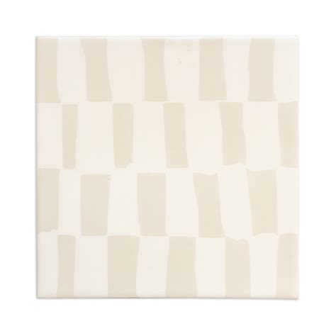 Square Pattern Check Dew White 8 By 8 Tile Clay Imports Online Store