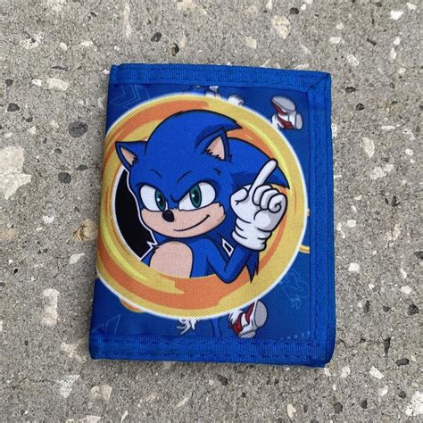 Sonic 2 The Hedgehog Trifold Wallet Blue Trifold Depop