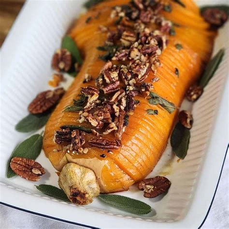 Hasselback Butternut Squash With Maple Butter Glaze The Proverbs Kitchen