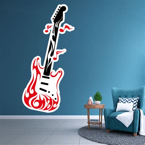 Sticker Guitare Rock Autocollant Guitare Rock Zonestickers