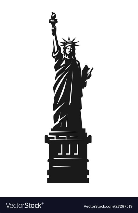 Statue liberty american symbol Royalty Free Vector Image