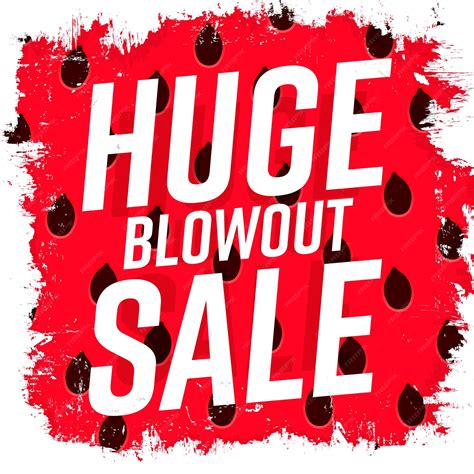 Premium Vector | Huge blowout sale poster design template or banner for
