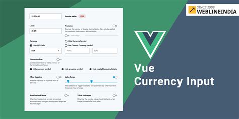 Github Weblineindia Vue Currency Input Input Field Component To