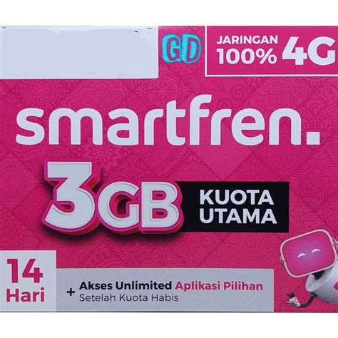 Jual Kartu Perdana Smartfren Gb Hari Segel Shopee Indonesia