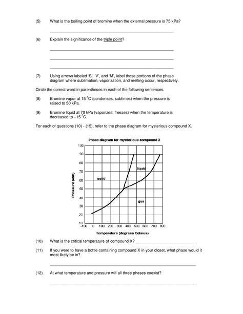 Phase Diagram Worksheet 2 Answers At Diyworksheet Worksheets Answers Graphing