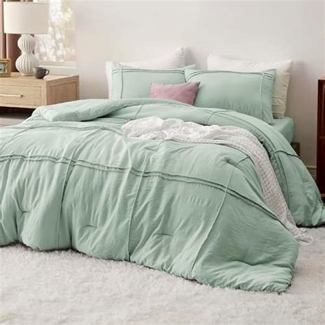 Amazon Bedsure Twin Comforter Set With Sheet Pieces Soft Sage