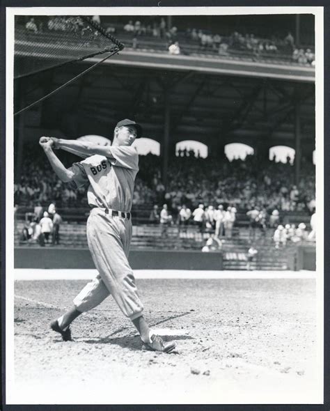 Ted Williams Red Sox Rookie Vintage Baseball Batting Photo Old