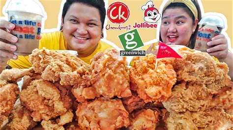 3 BUCKET FRIED CHICKEN MUKBANG YouTube