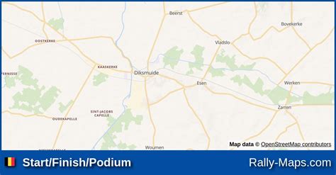 Start Finish Podium Stage Map Uren Van De Westhoek Rally